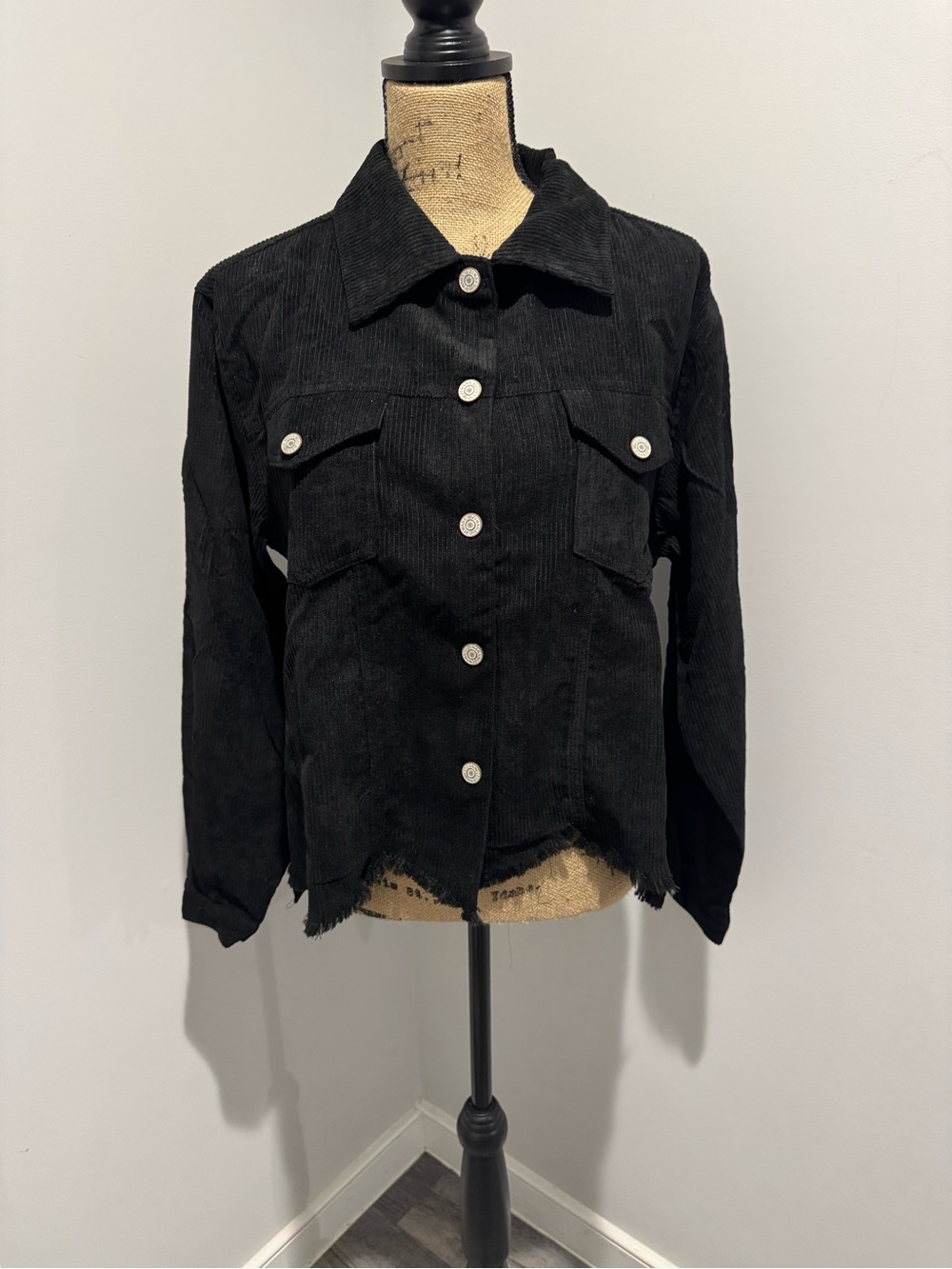 NWT Zenana Women’s Black Corduroy Button-Front Jacket - Women